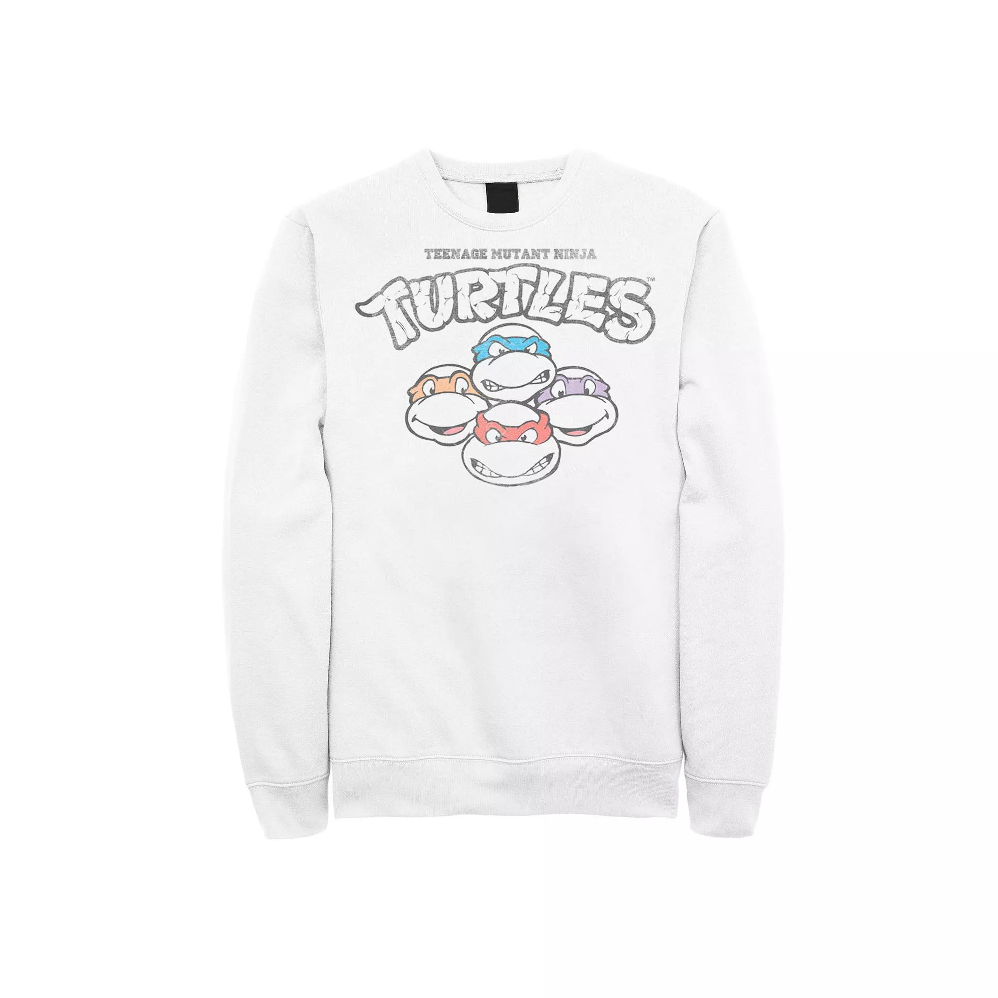 Men's Nickelodeon Teenage Mutant Ninja Turtles Faces Logo Fleece Sweatshirt,  Product Image