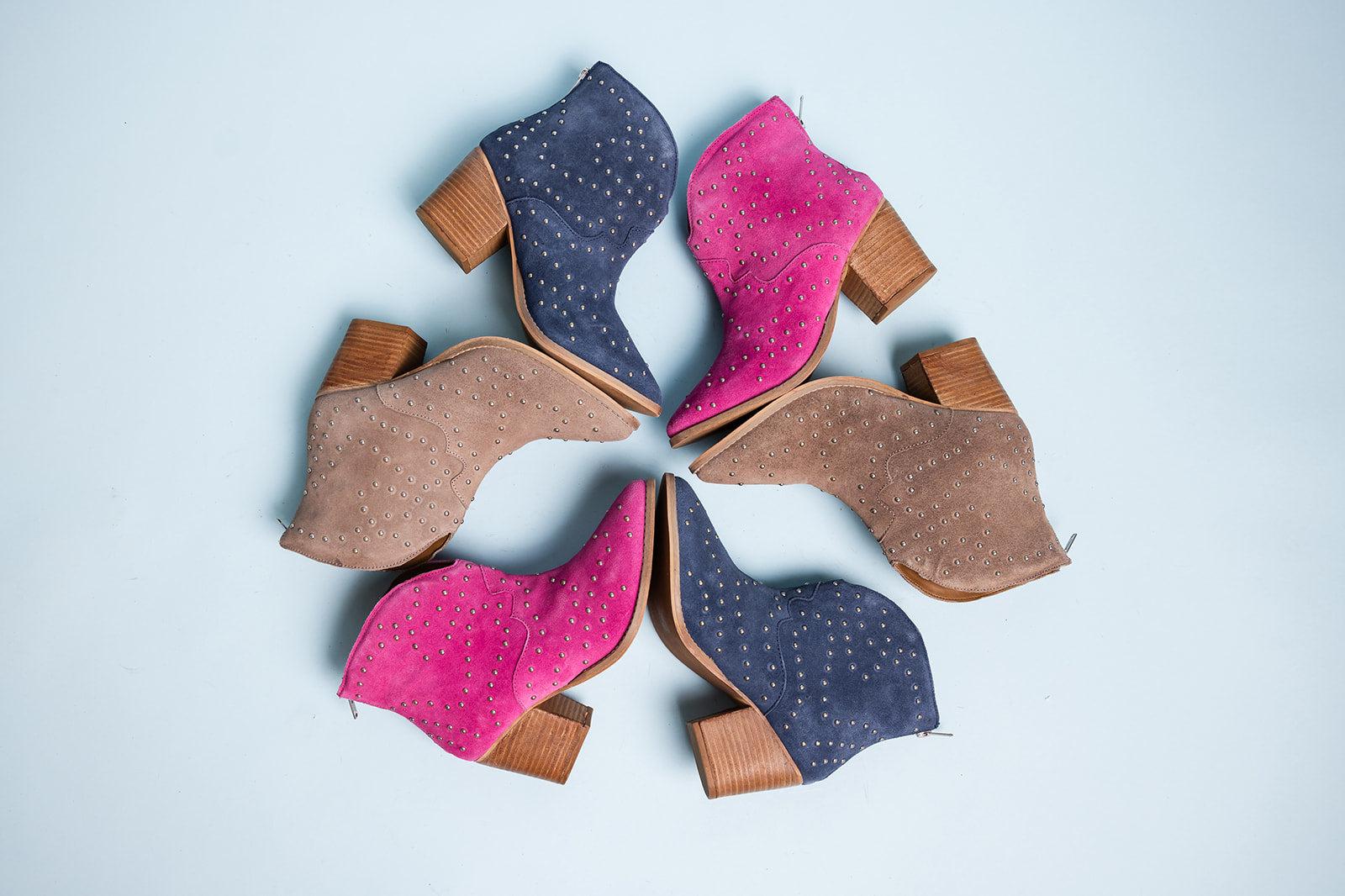 Twilight Studded Heeled Ankle Boot in Denim (Online Exclusive) Product Image