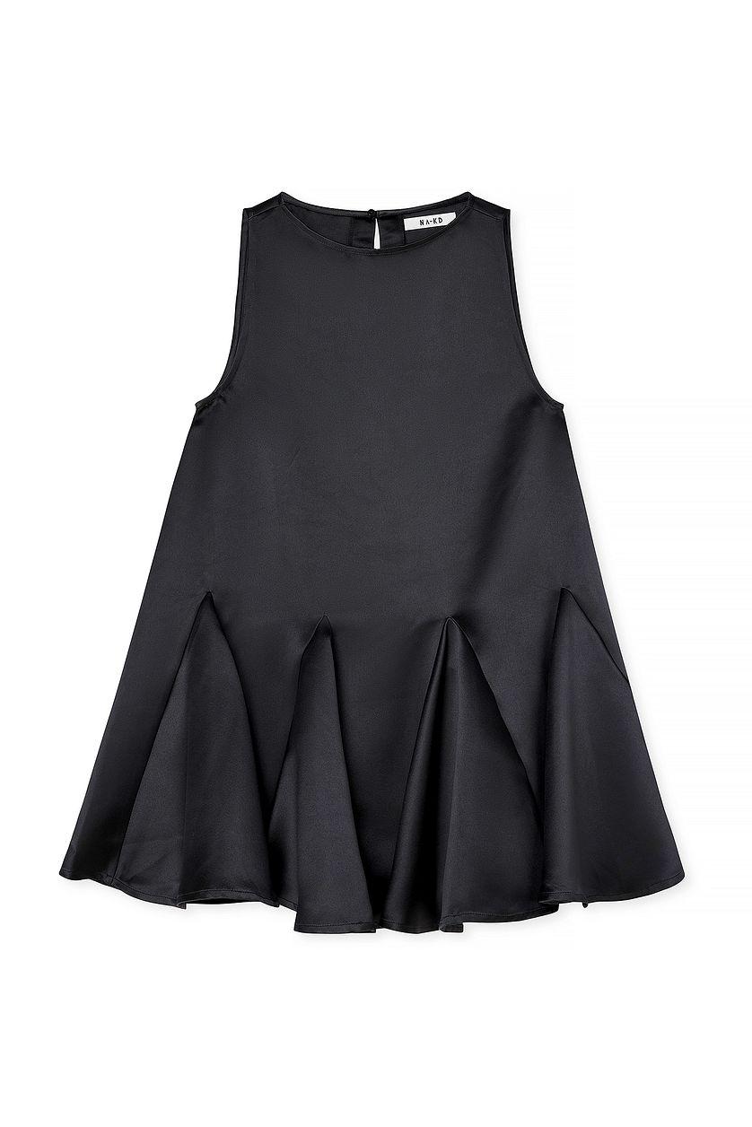 Satin Volume Mini Dress Product Image