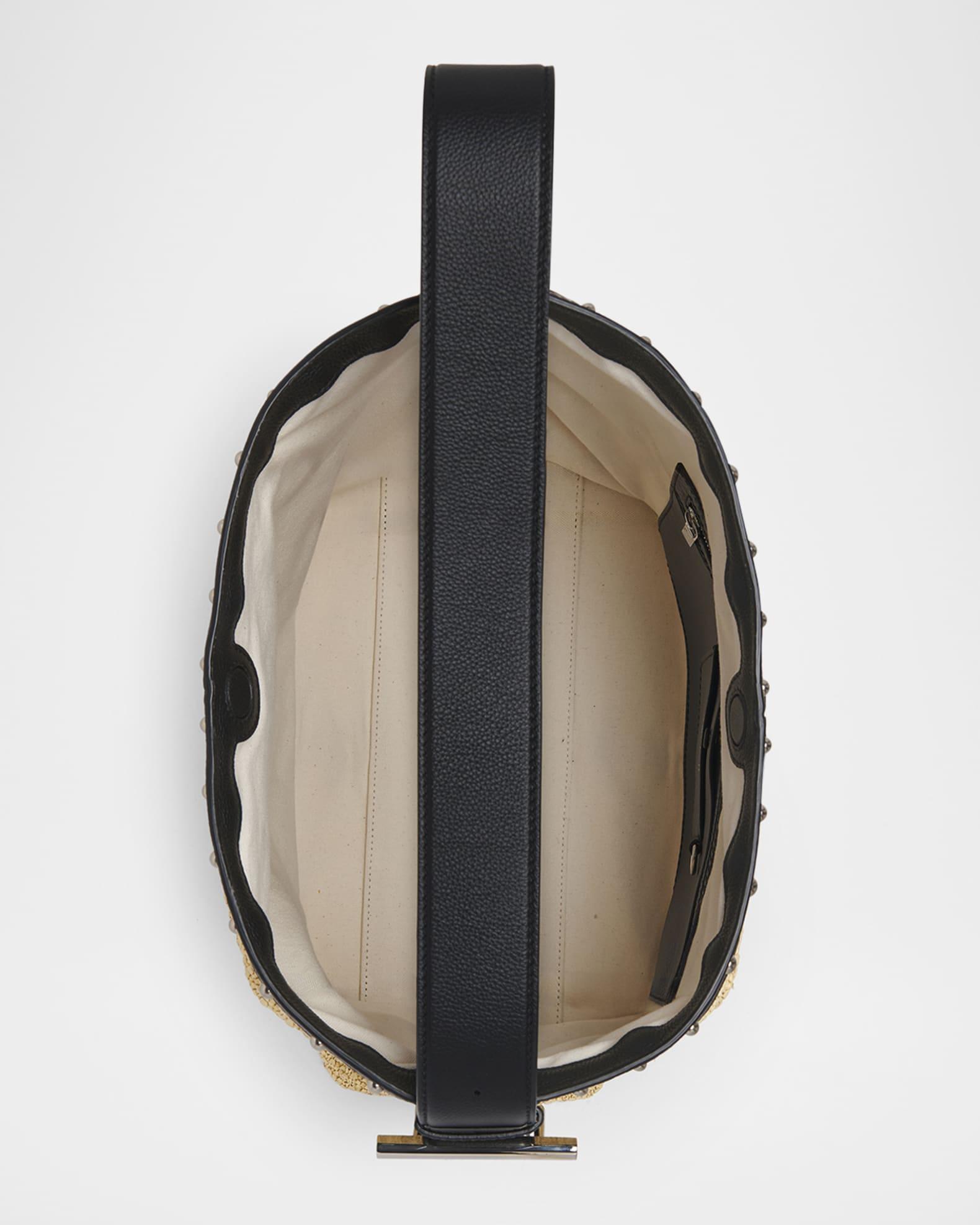 Sling Studded Raffia Shoulder Bag Product Image