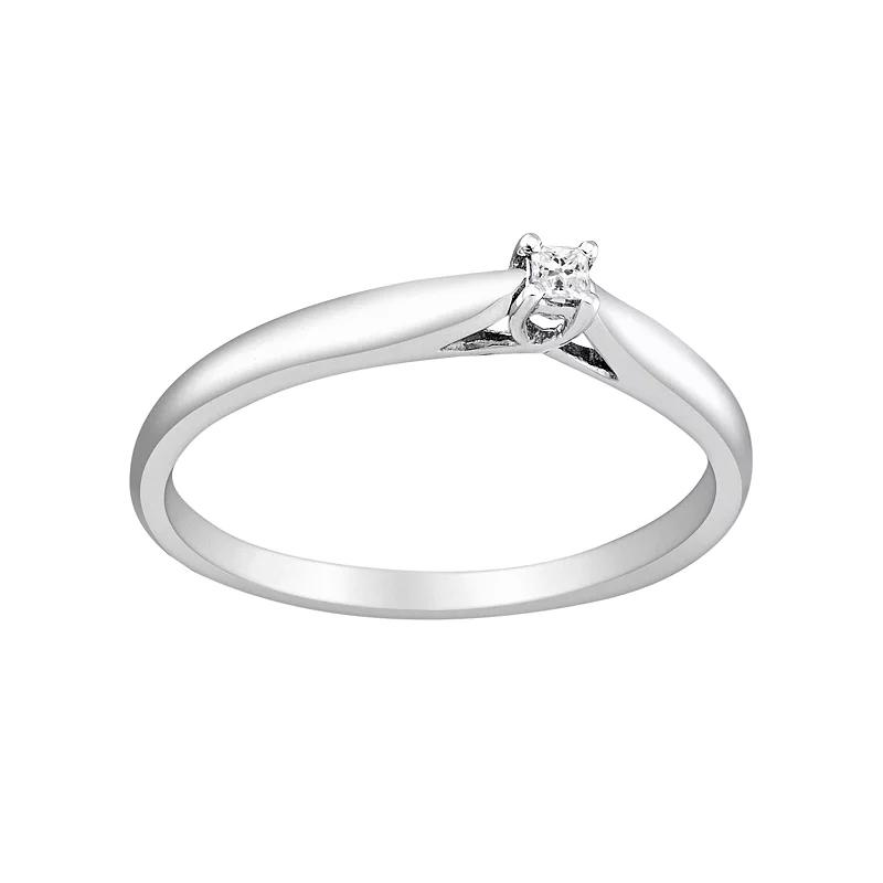 Stella Grace Princess-Cut Diamond Accent Engagement Ring in Sterling Silver, Women's, Size: 6, White Product Image