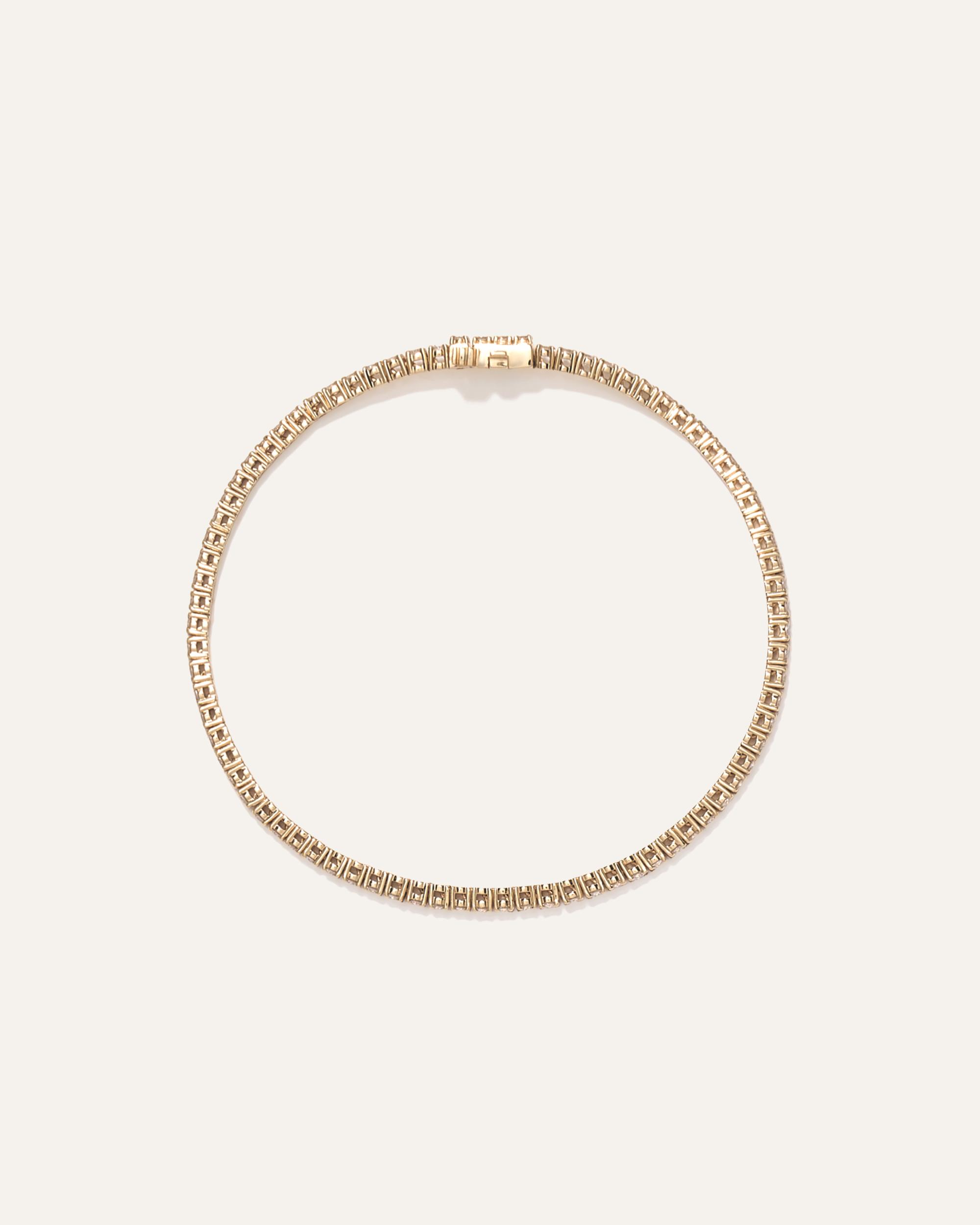 Quince | Women's 14K Gold Lab Grown Diamond Tennis Bracelet Product Image