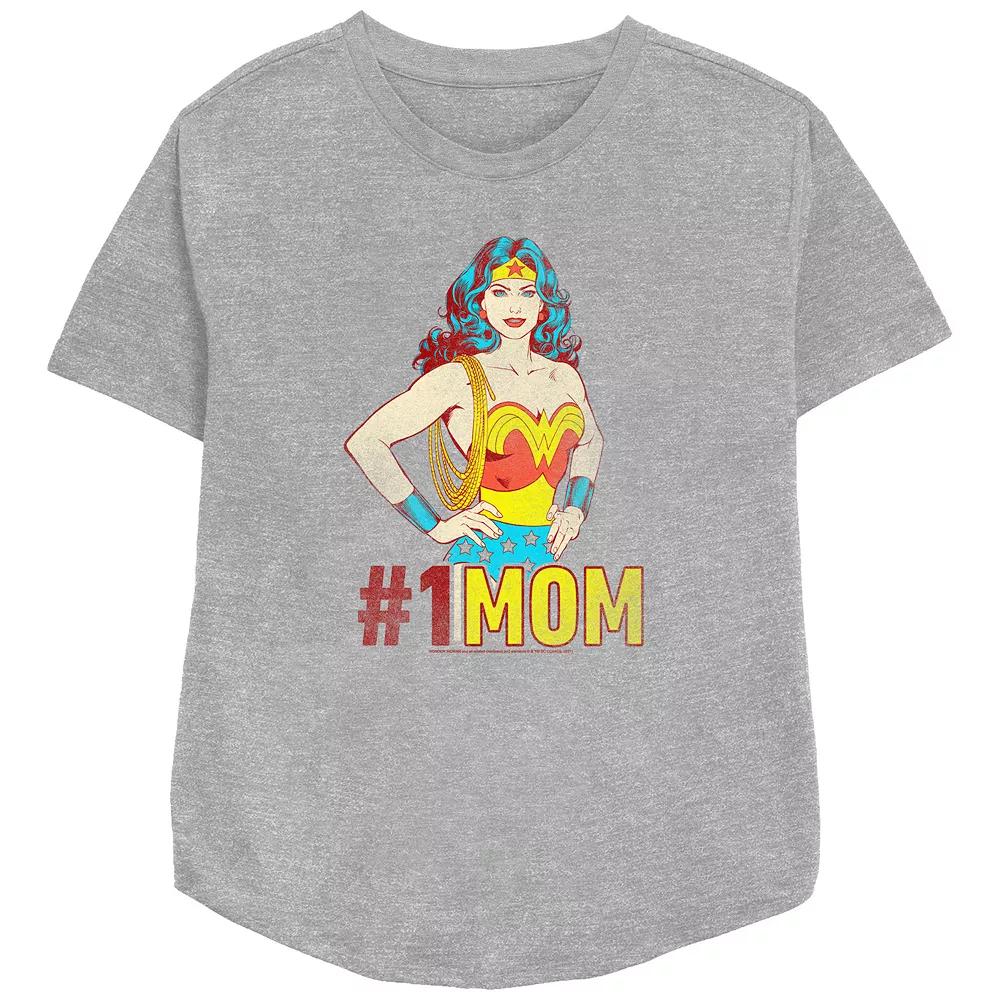 Women's Wonder Woman #1 MOM Relaxed Fit Graphic Tee,  Product Image