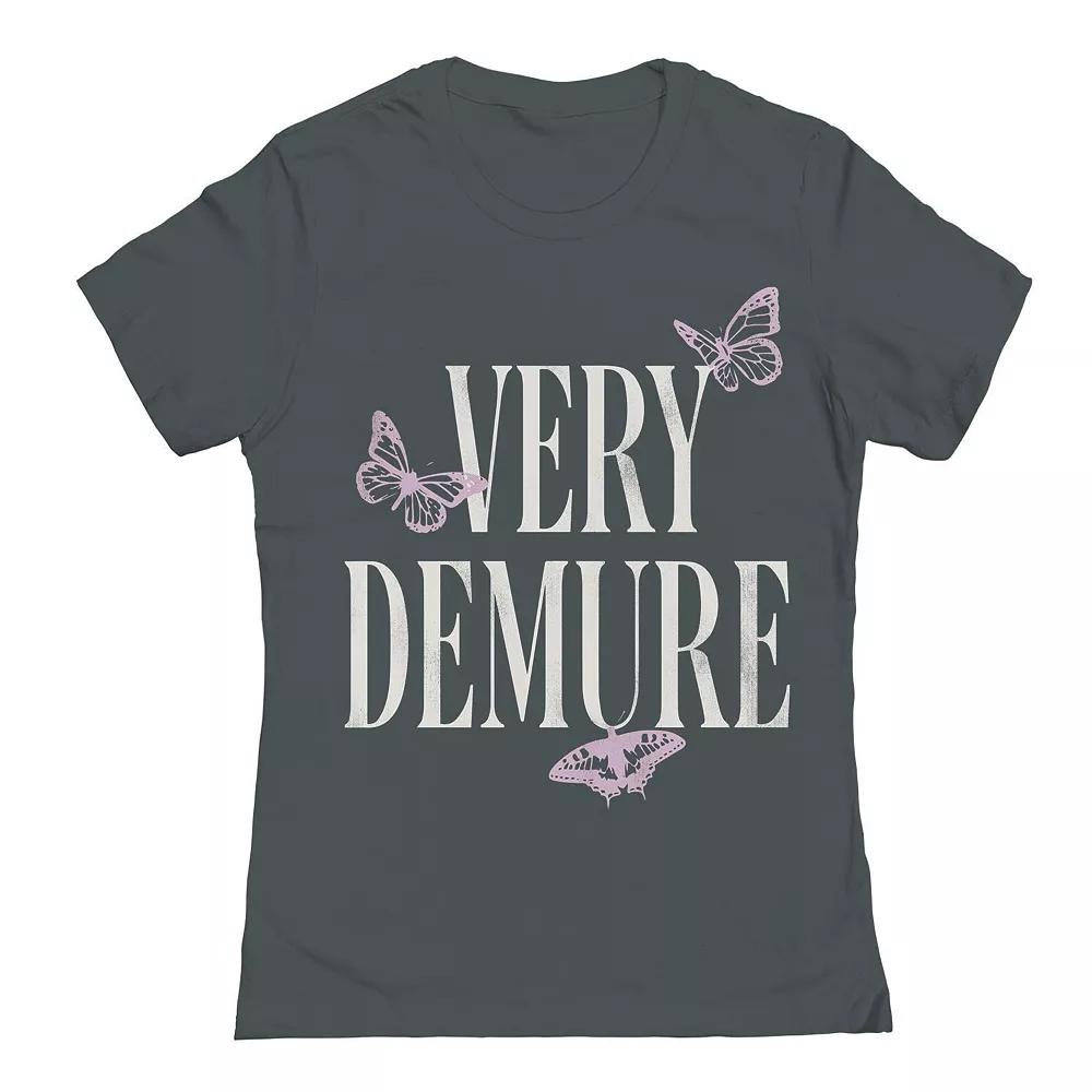 Junior's Grayson Threads The Label Very Demure Butterflies Graphic Tee, Girl's,  Product Image