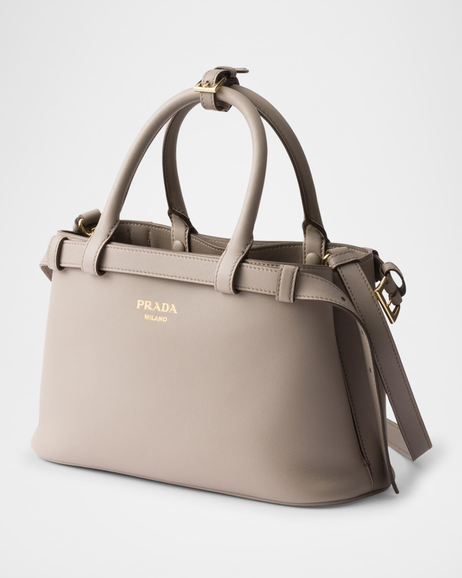 Small Buckle Leather Handbag with Double Belt Product Image