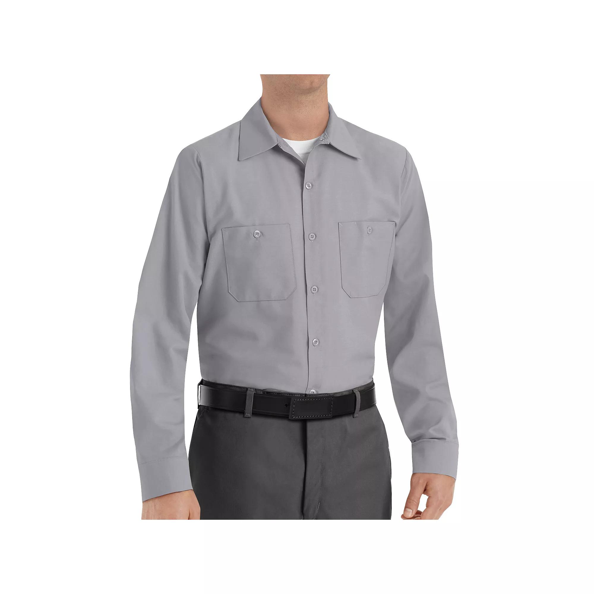 Mens Red Kap Classic-Fit Industrial Long Sleeve Button-Down Work Shirt Product Image