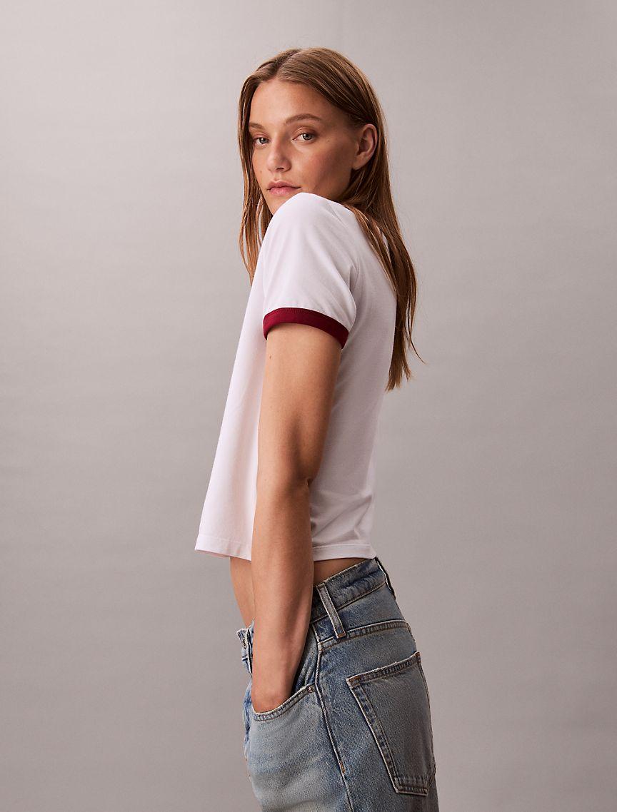 Monogram Logo Slim Ringer T-Shirt Product Image