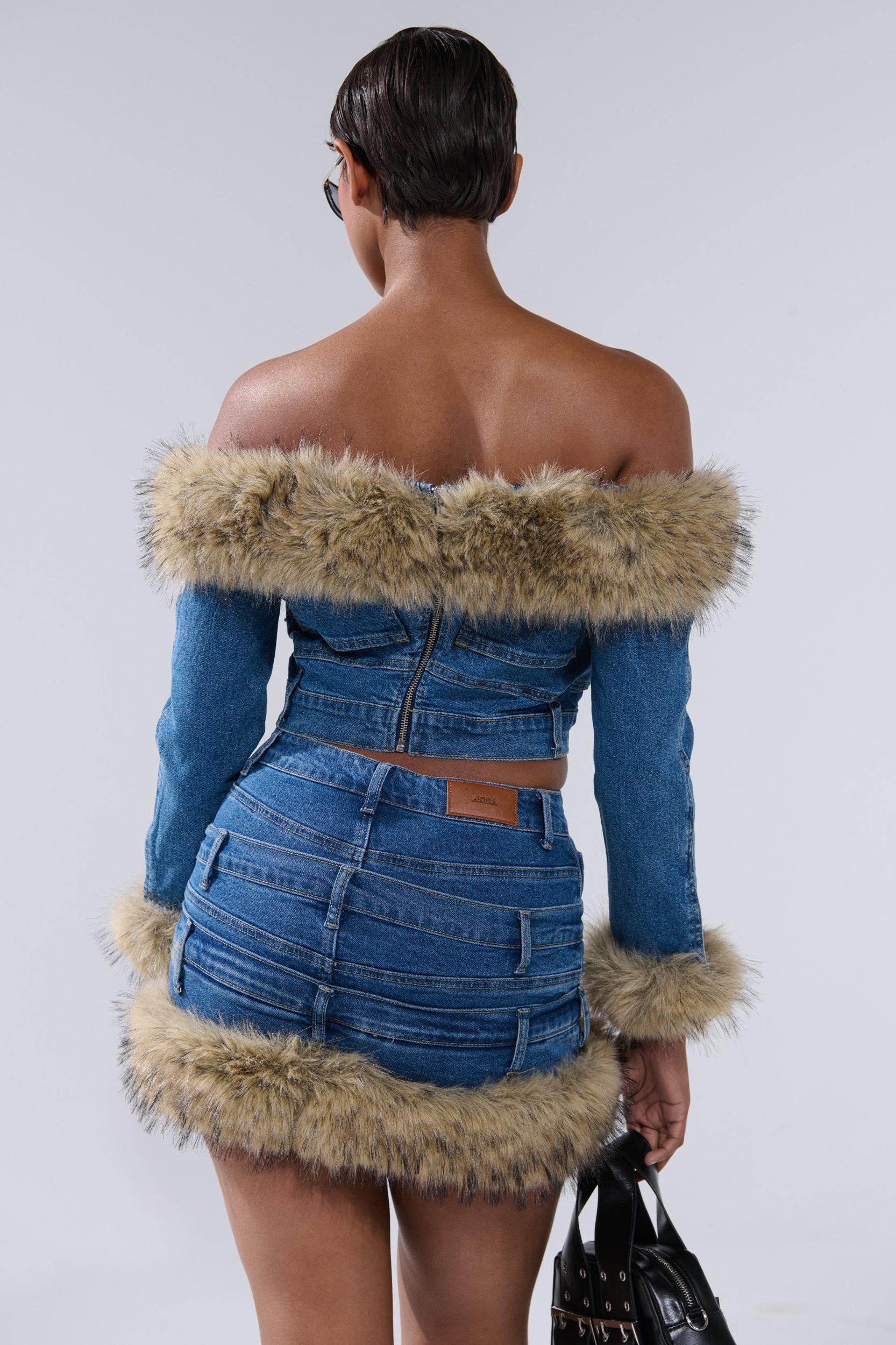 FLUFFY OFF THE SHOULDER LONG SLEEVE TOP Product Image