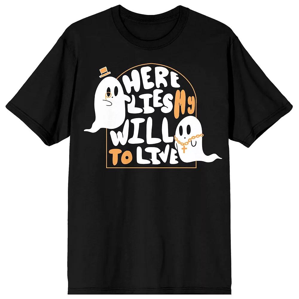 Men's Halloween Dapper Ghost Duo Graphic Tee, Size: XXL, Black Product Image