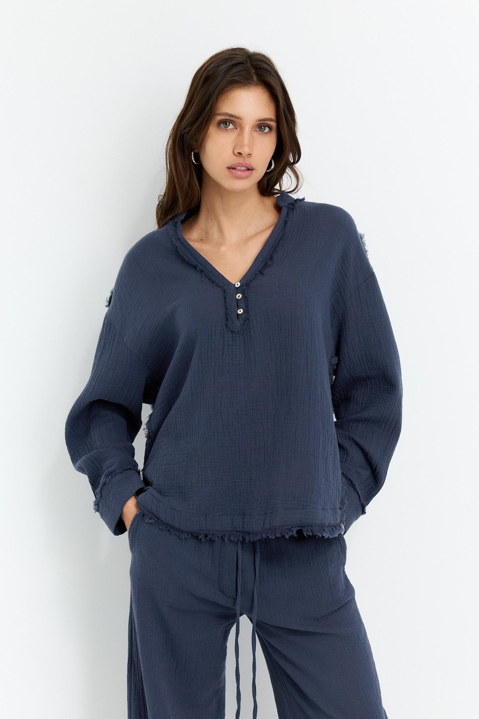 Oversize crepe shirt Product Image