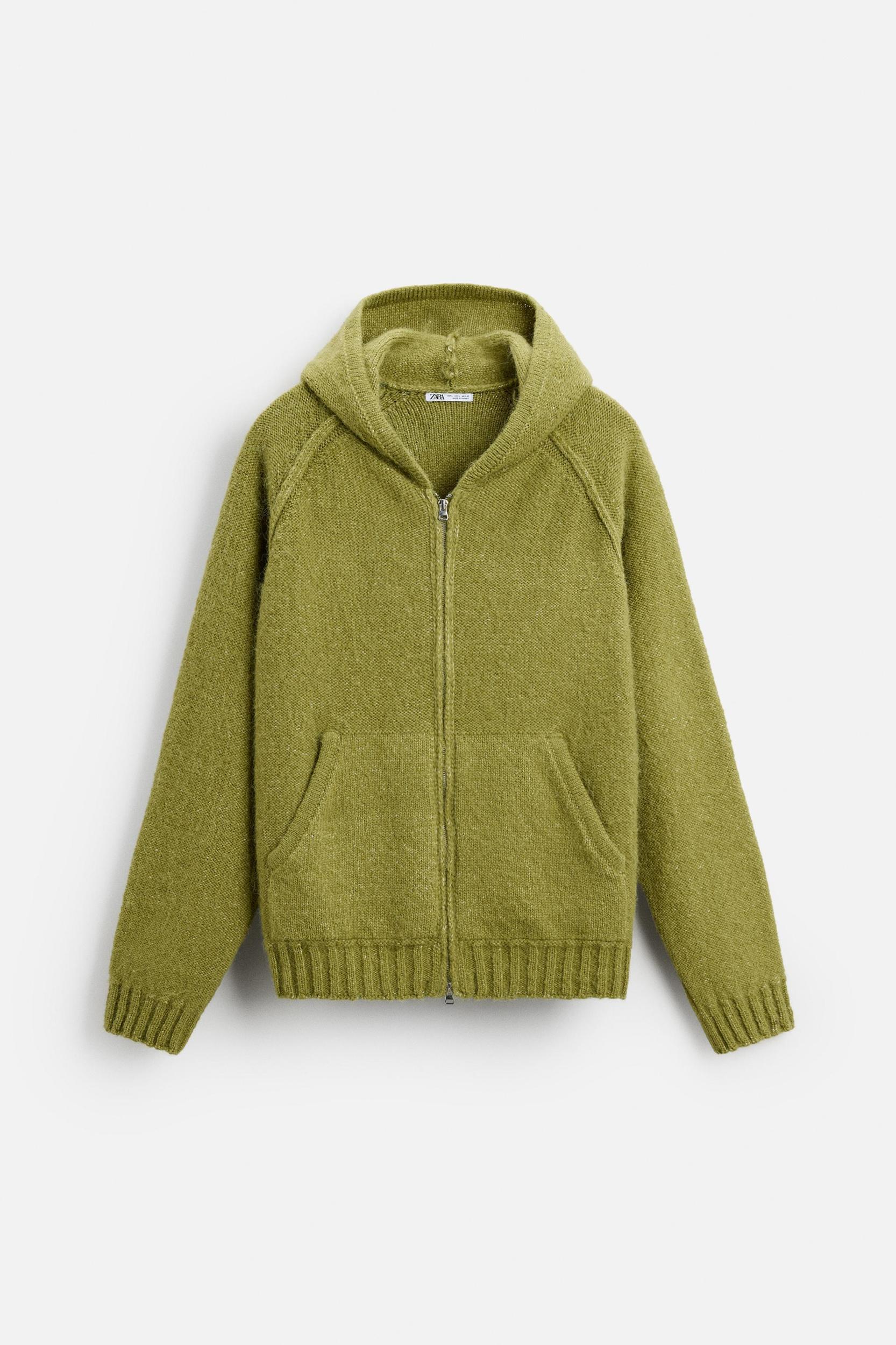 HOODED KNIT CARDIGAN Product Image