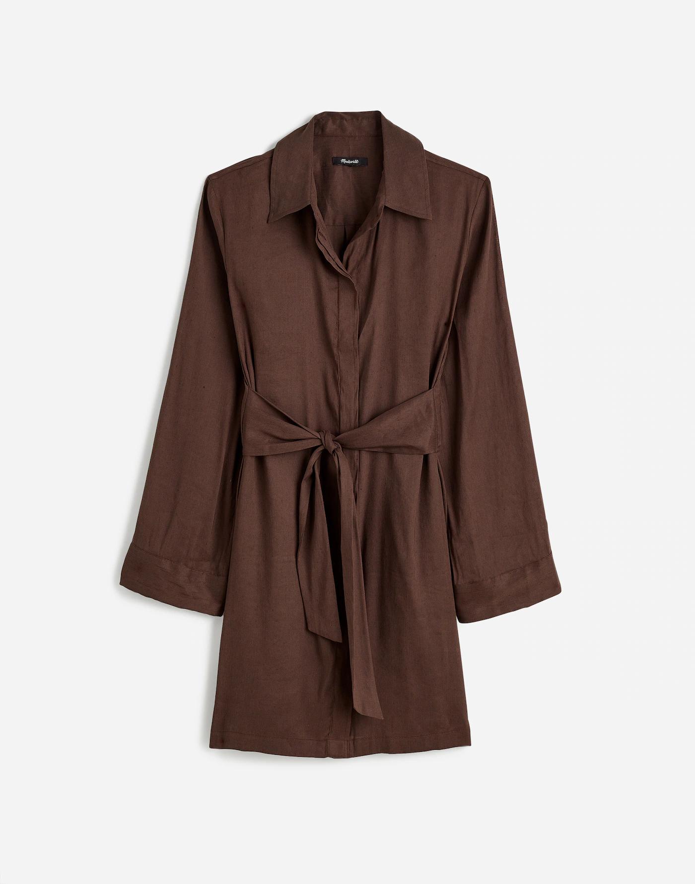 Tie-Front Shirtdress Product Image