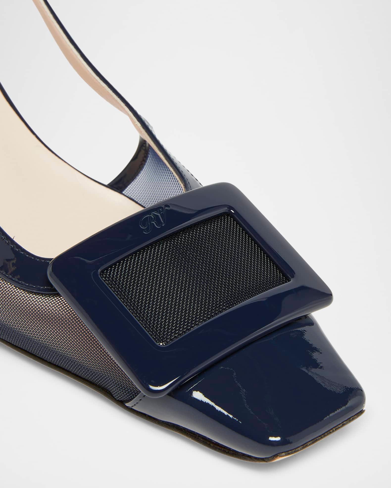 Belle Vivier Mesh Buckle Slingback Pumps Product Image