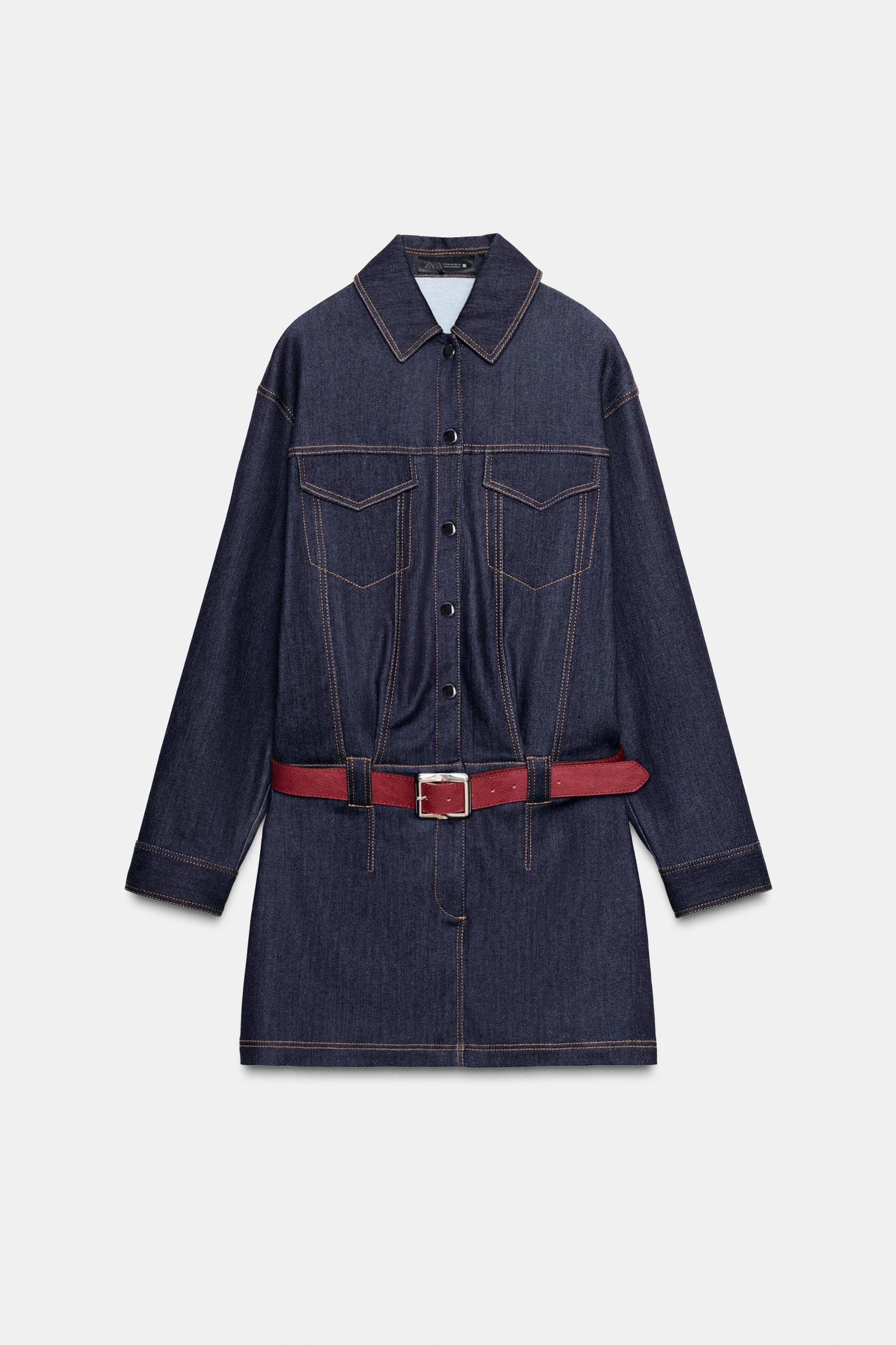 Z1975 SHORT DENIM BELTED DRESS Product Image