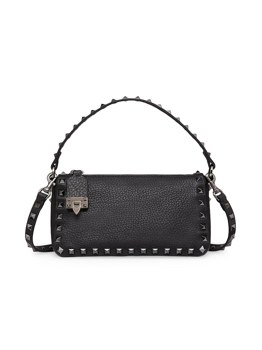 Womens Small Rockstud Grainy Calfskin Crossbody Bag Product Image