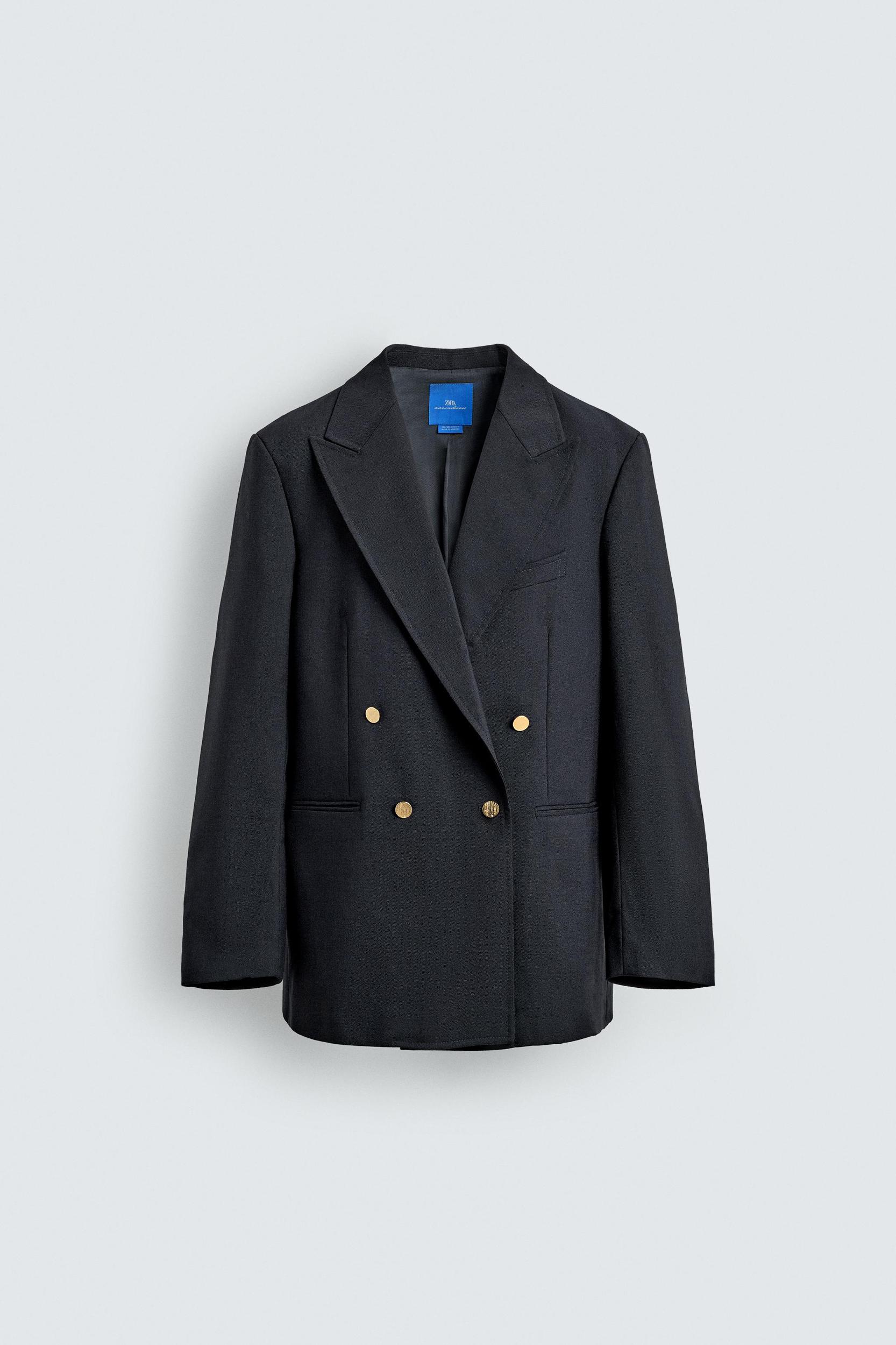 AARON LEVINE X ZARA 100% WOOL DOUBLE-BREASTED BLAZER Product Image