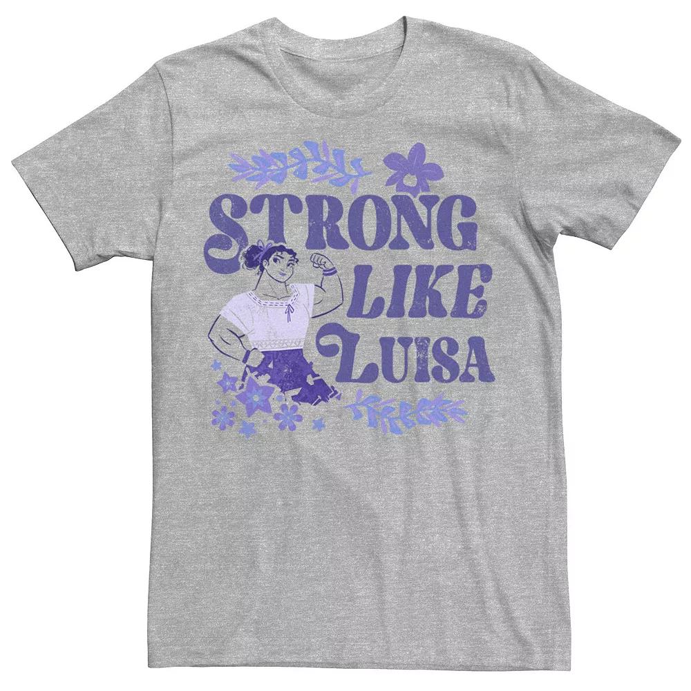 Disney's Encanto Strong Like Luisa Madrigal Men's Tee, Size: Large, Athletic Grey Product Image