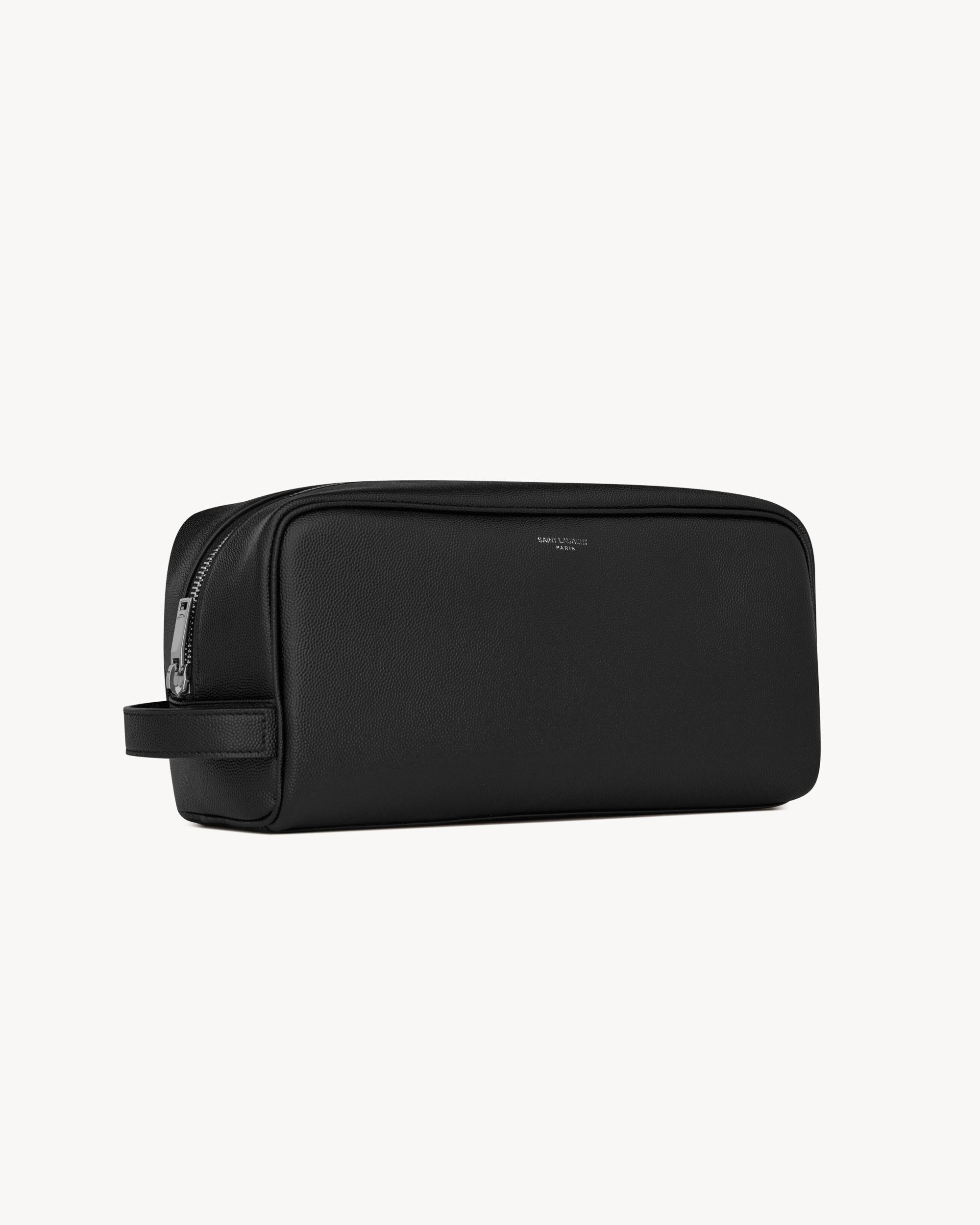 SAINT LAURENT PARIS Grooming case in grain de poudre leather Product Image