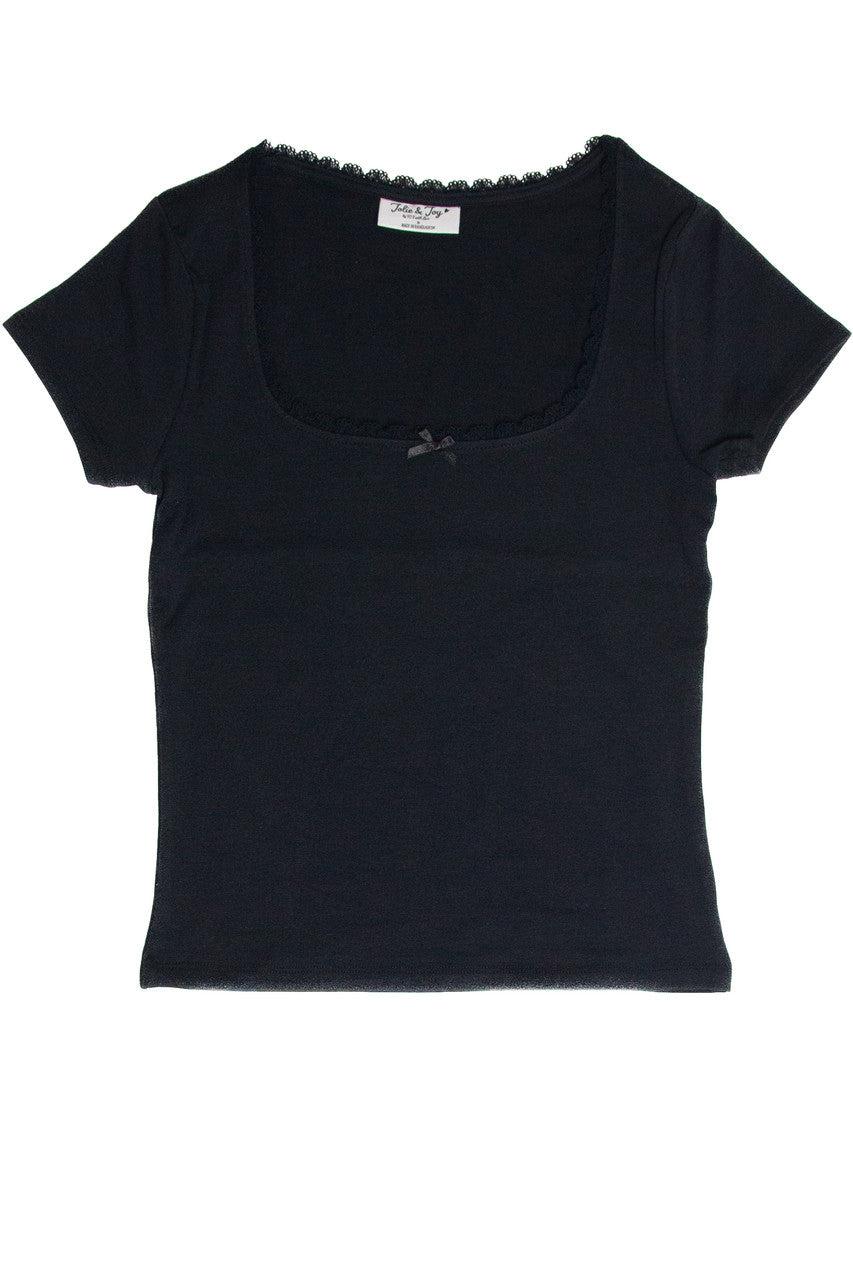 Square Neck Bow Tee Product Image
