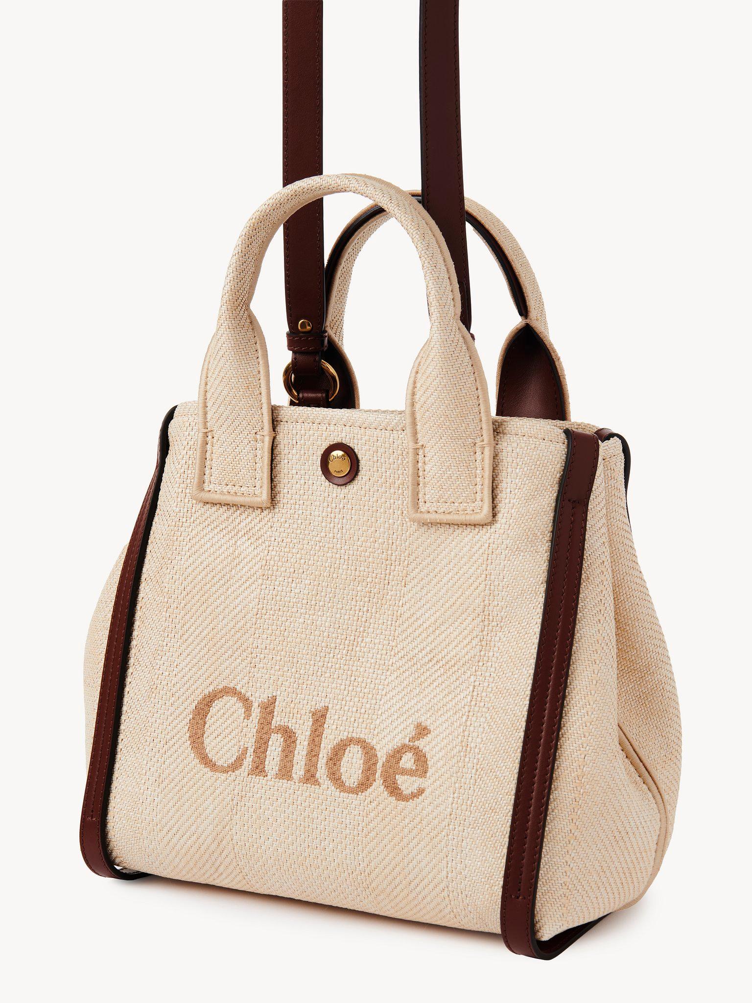 Small Chloé Carry tote bag in raffia-effect fibers Product Image
