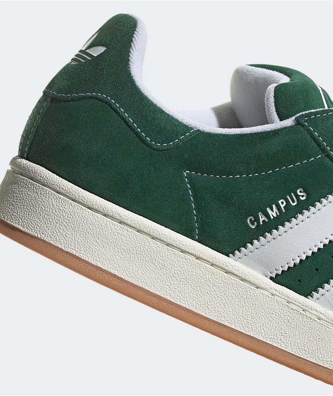 adidas Originals Campus 00s Dark Green & Cloud White Shoes Product Image