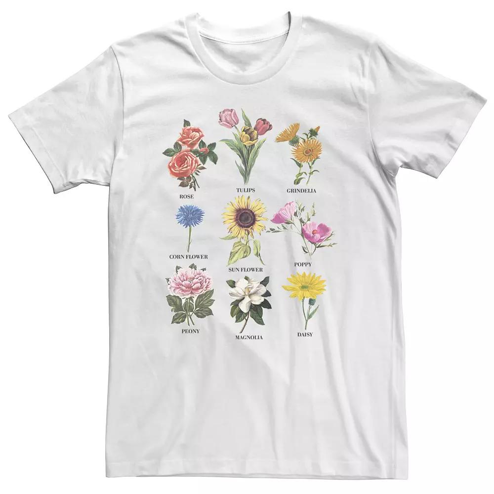 Big & Tall Trendy Flower Chart Tee, Men's,  Product Image