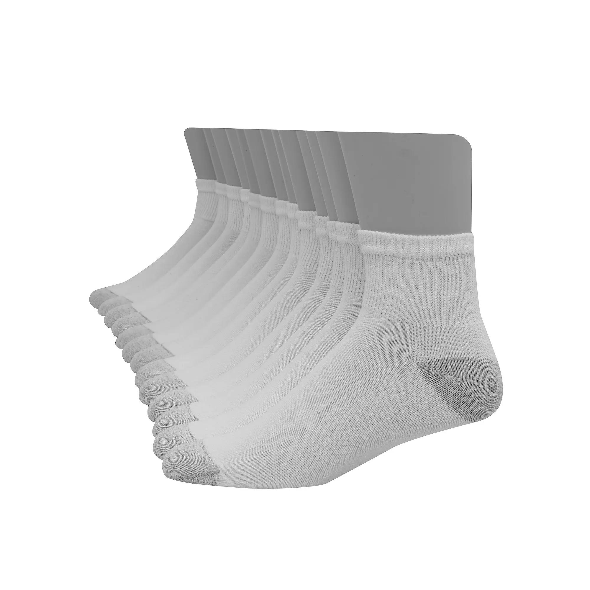 Men's Hanes® Ultimate 12+1 Bonus Pack Soft & Durable Ankle Socks,  Product Image
