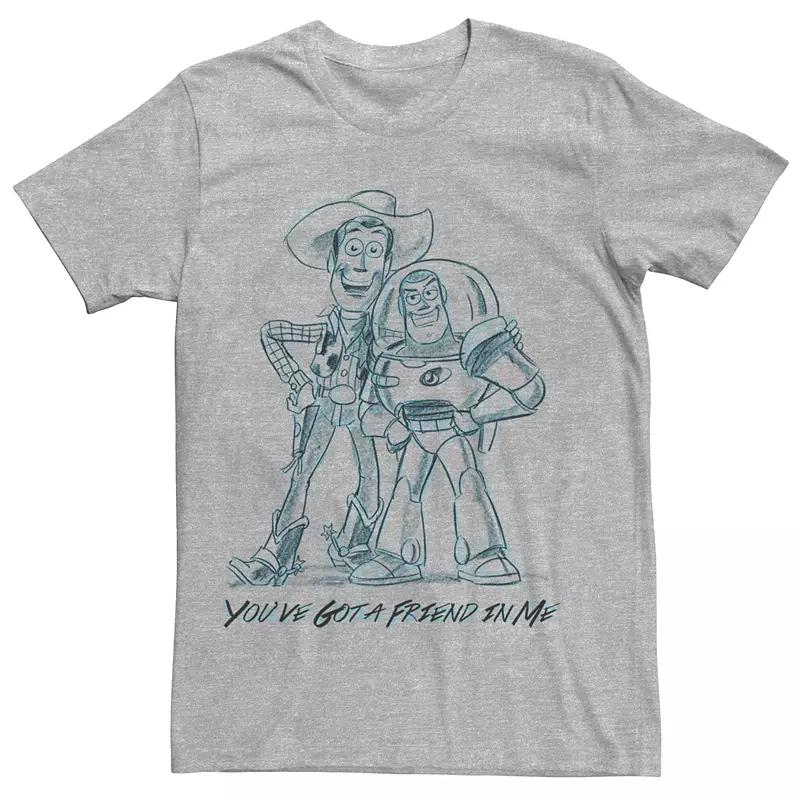 Men's Disney / Pixar's Toy Story Woody Buzz Sketch Friends Tee,  Product Image