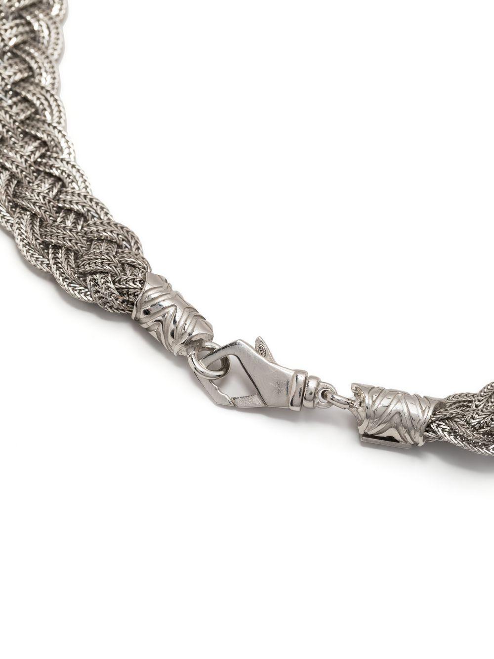 flat braided-design choker necklace Product Image