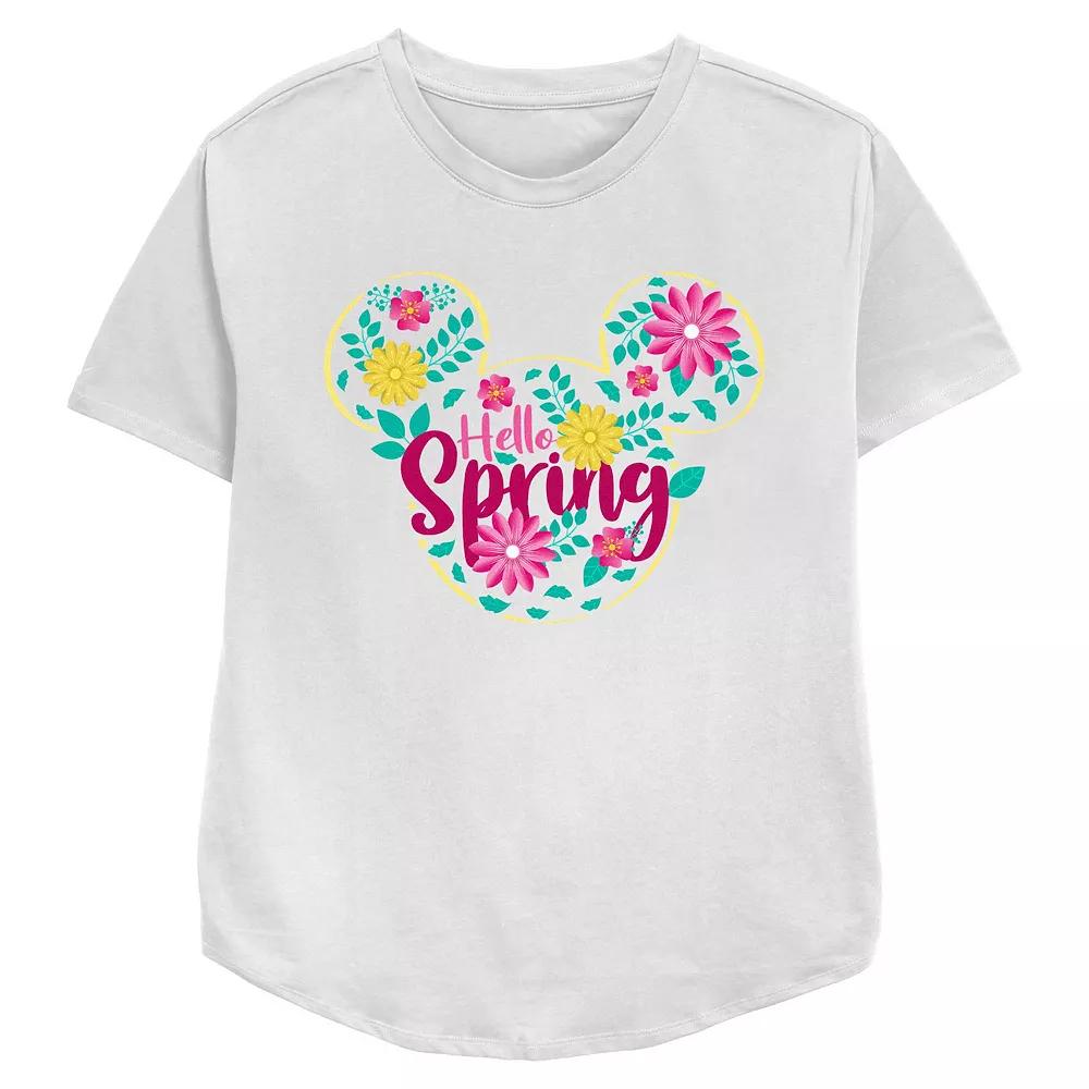 Disney's Mickey Mouse Hello Spring Women's Relaxed Fit Graphic Tee,  Product Image