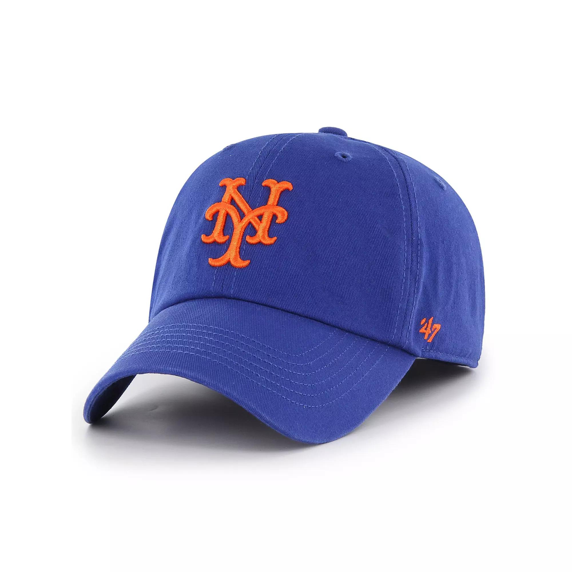 Men's '47 Royal New York Mets Cooperstown Collection Franchise Fitted Hat, Size: Medium, Blue Product Image