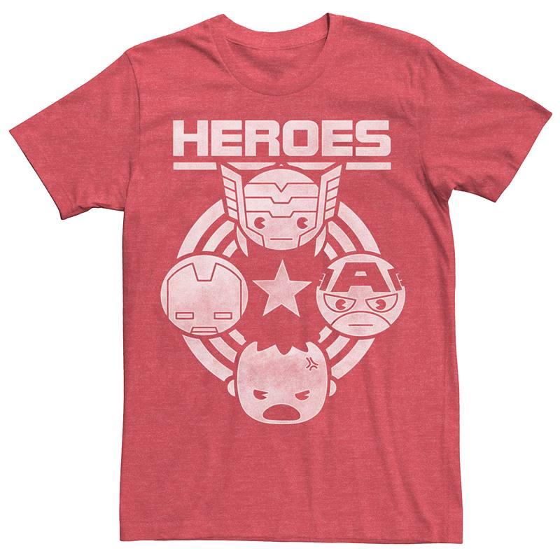 Men's Marvel Kawaii Art Collection Quad Icons Graphic Tee,  Product Image