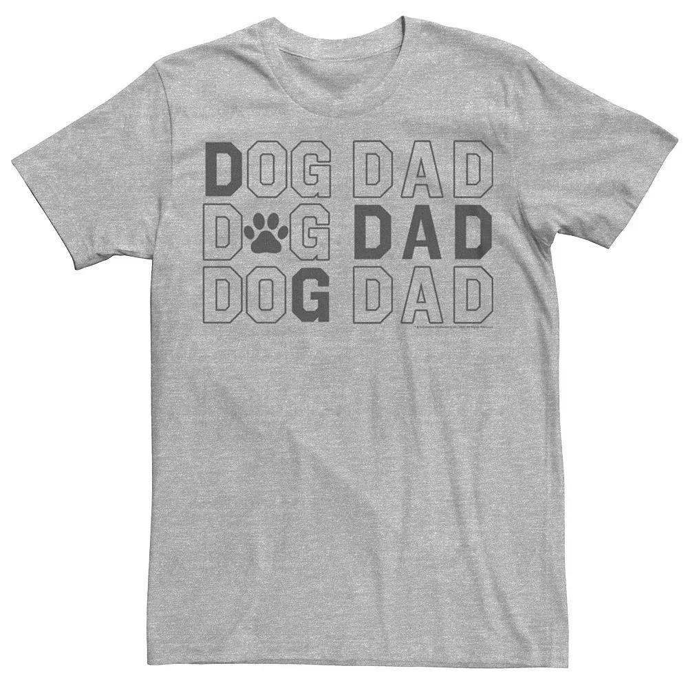 Men's Dog Dad Text Stack Graphic Tee,  Product Image