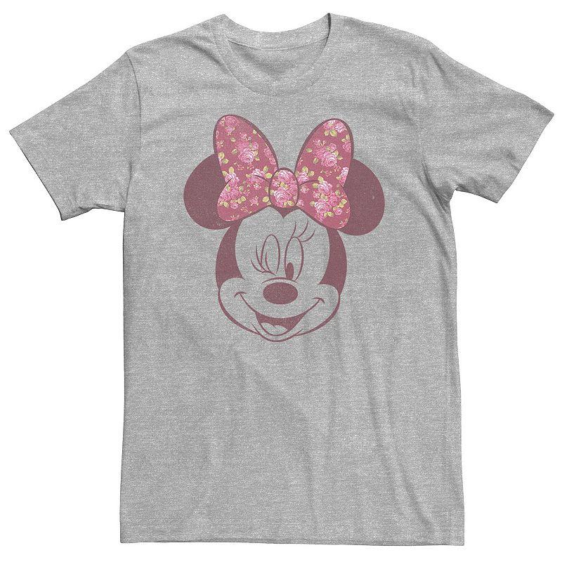 Big & Tall Disney Mickey & Friends Minnie Mouse Floral Bow Portrait Tee, Men's,  Product Image