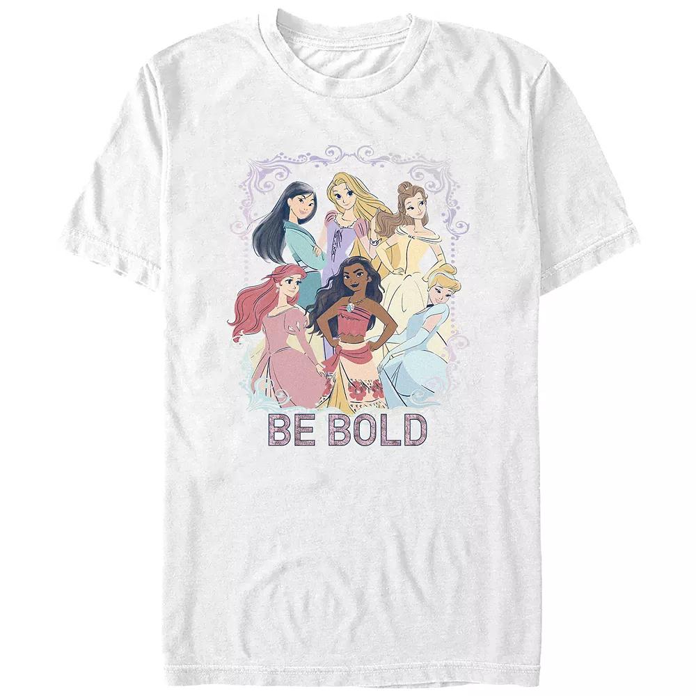 Disneys Mulan, Rapunzel, Belle, Ariel, Moana & Cinderella Princess Be Bold Juniors Boyfriend Graphic Tee, Womens Product Image