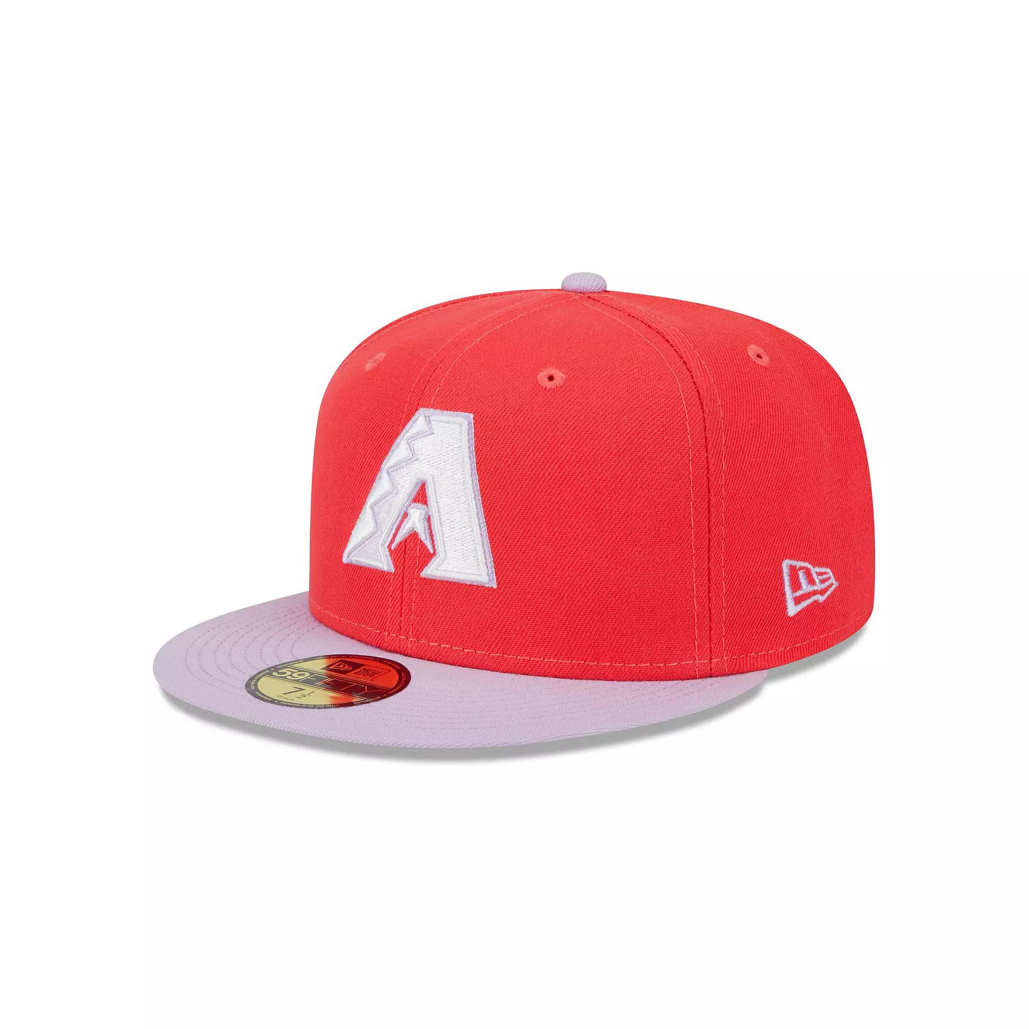 Men's New Era Red/Lavender Arizona Diamondbacks Spring Color Two-Tone 59FIFTY Fitted Hat,  Product Image