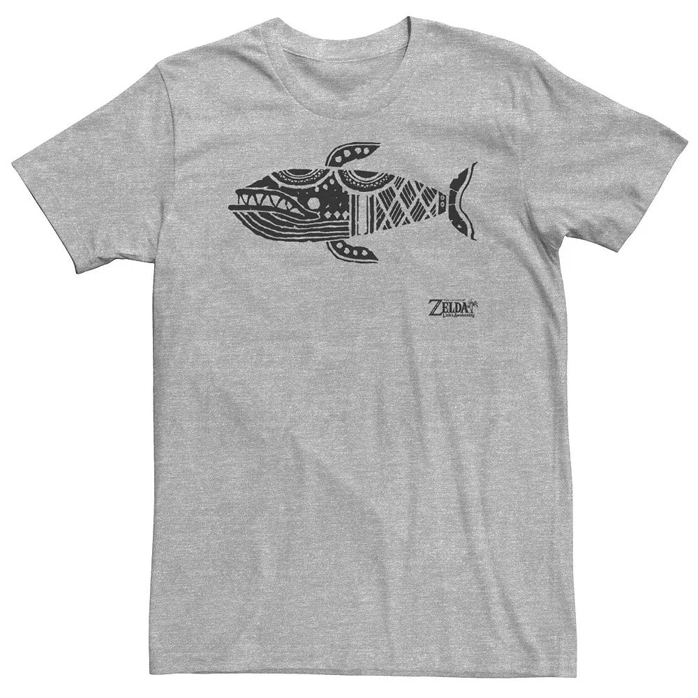 Big & Tall Nintendo Legend Of Zelda Links Awakening Whale Glyph Portrait Logo Tee, Men's,  Product Image