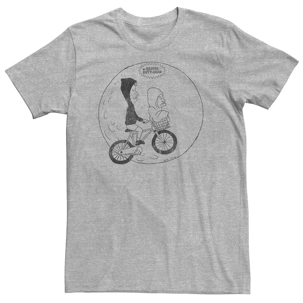 Men's Beavis And Butthead Moon Bike Ride Short Sleeve Tee,  Product Image