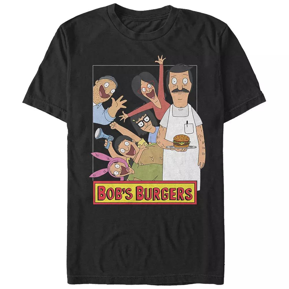 Men's Bob's Burgers Family Photo Graphic Tee, Size: Medium, Black Product Image