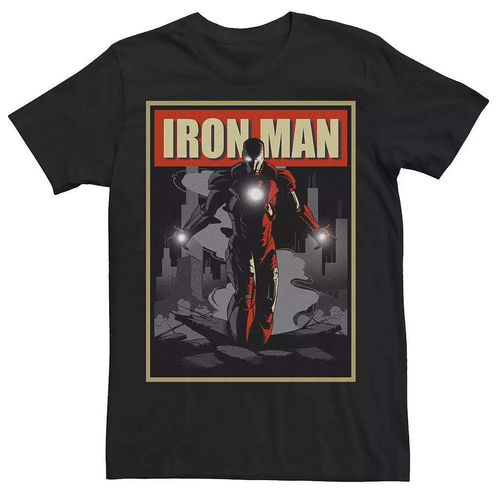 Men's Marvel Iron Man Rise From The Ashes Deco Style Tee,  Product Image