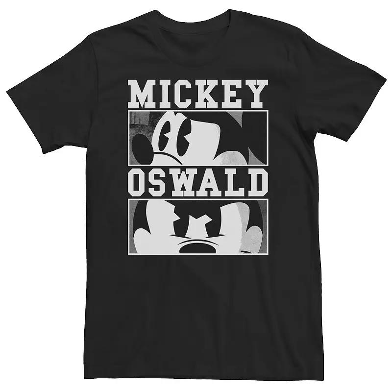 Big & Tall Disney Epic Mickey And Oswald Panels Tee, Men's, Size: 3XL Tall, Black Product Image