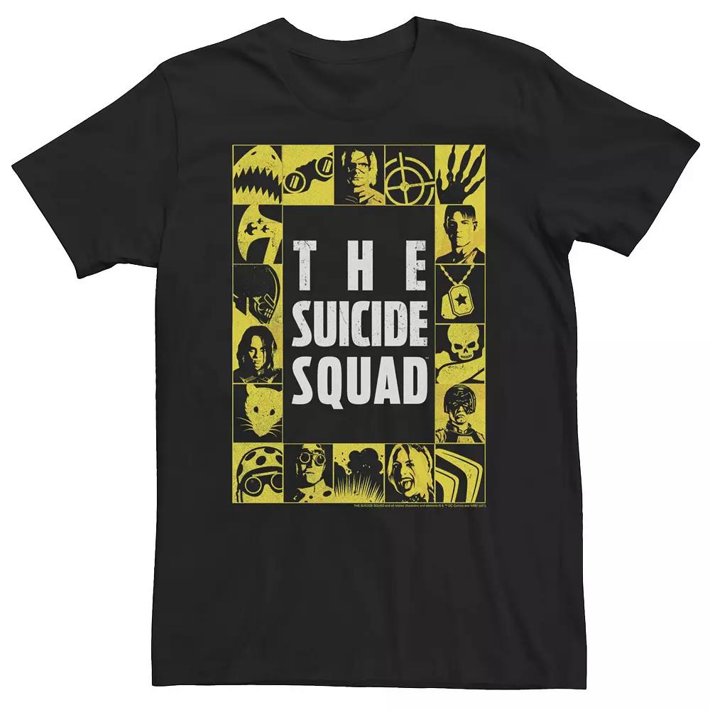 Big & Tall The Suicide Squad Yellow Squares Logo Tee, Men's,  Product Image