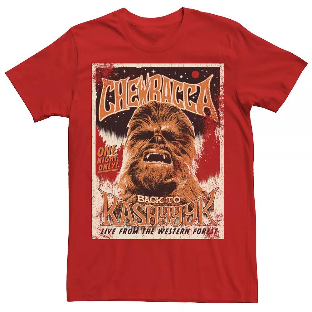 Men's Star Wars Chewbacca Vintage Concert Poster Tee,  Product Image