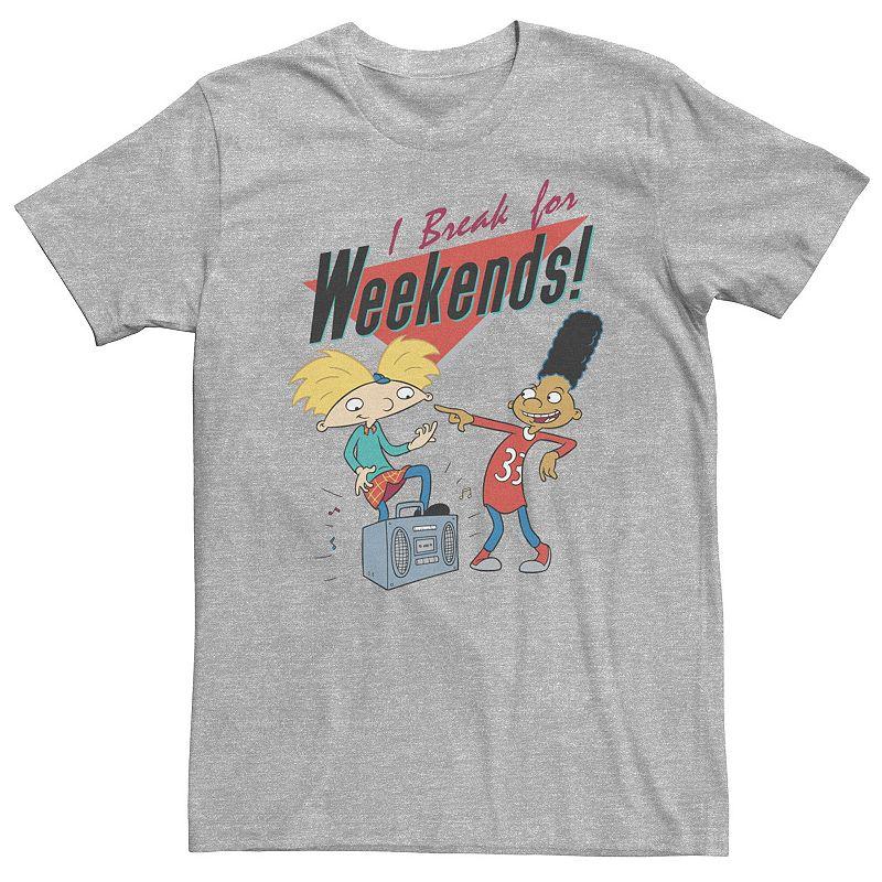 Big & Tall Nickelodeon Hey Arnold I Break For Weekends Boombox Tee, Men's,  Product Image