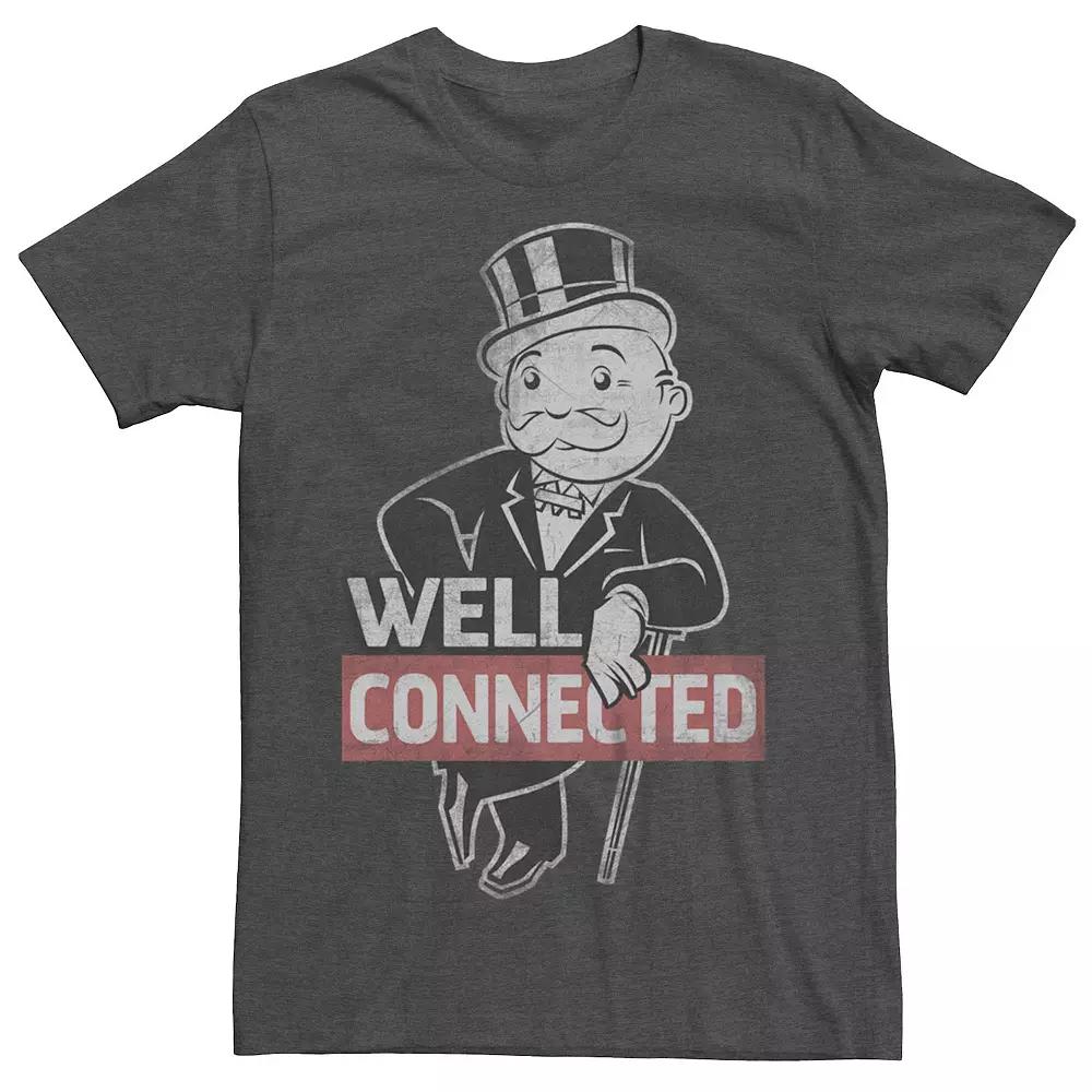 Men's Monopoly Man Well Connected Graphic Tee, Size: XS, Grey Heather Product Image