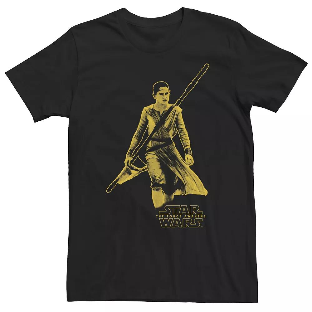 Big & Tall Star Wars Rey Episode 7 Tonal Color Pop Tee, Men's,  Product Image