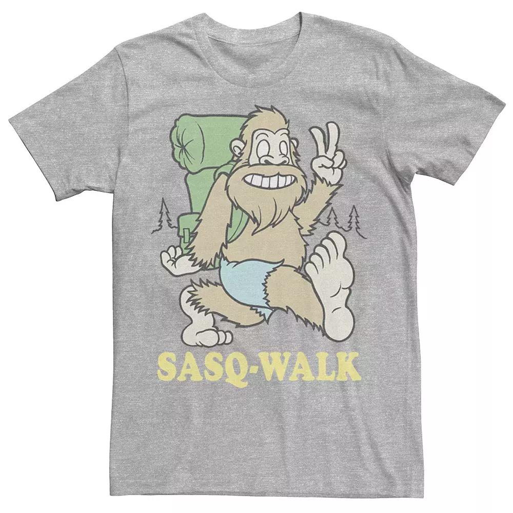 Men's Sasq-Walk Humor Poster Tee, Size: Large, Athletic Grey Product Image