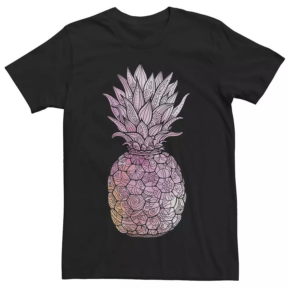 Men's Pineapple Gradient Portrait Graphic Tee,  Product Image