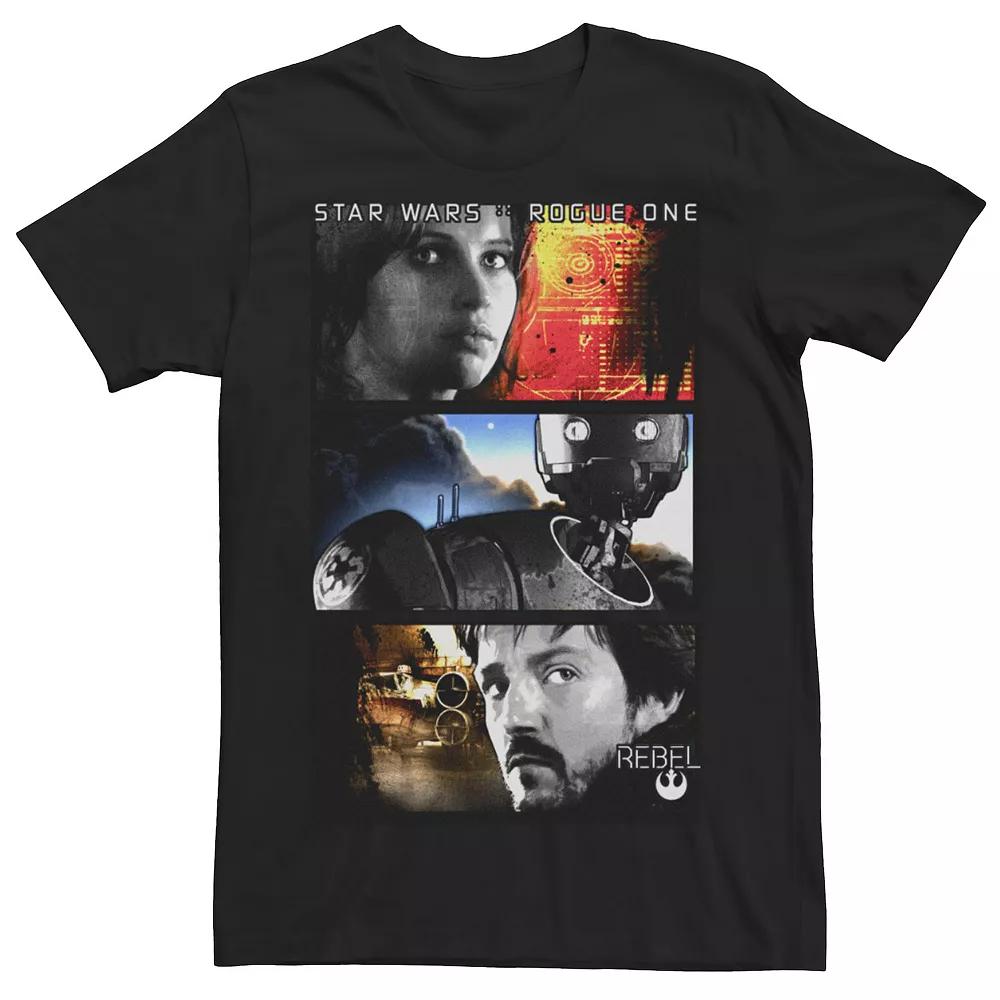Men's Star Wars Rogue One Rebel Hero Panels Tee, Size: XL, Black Product Image