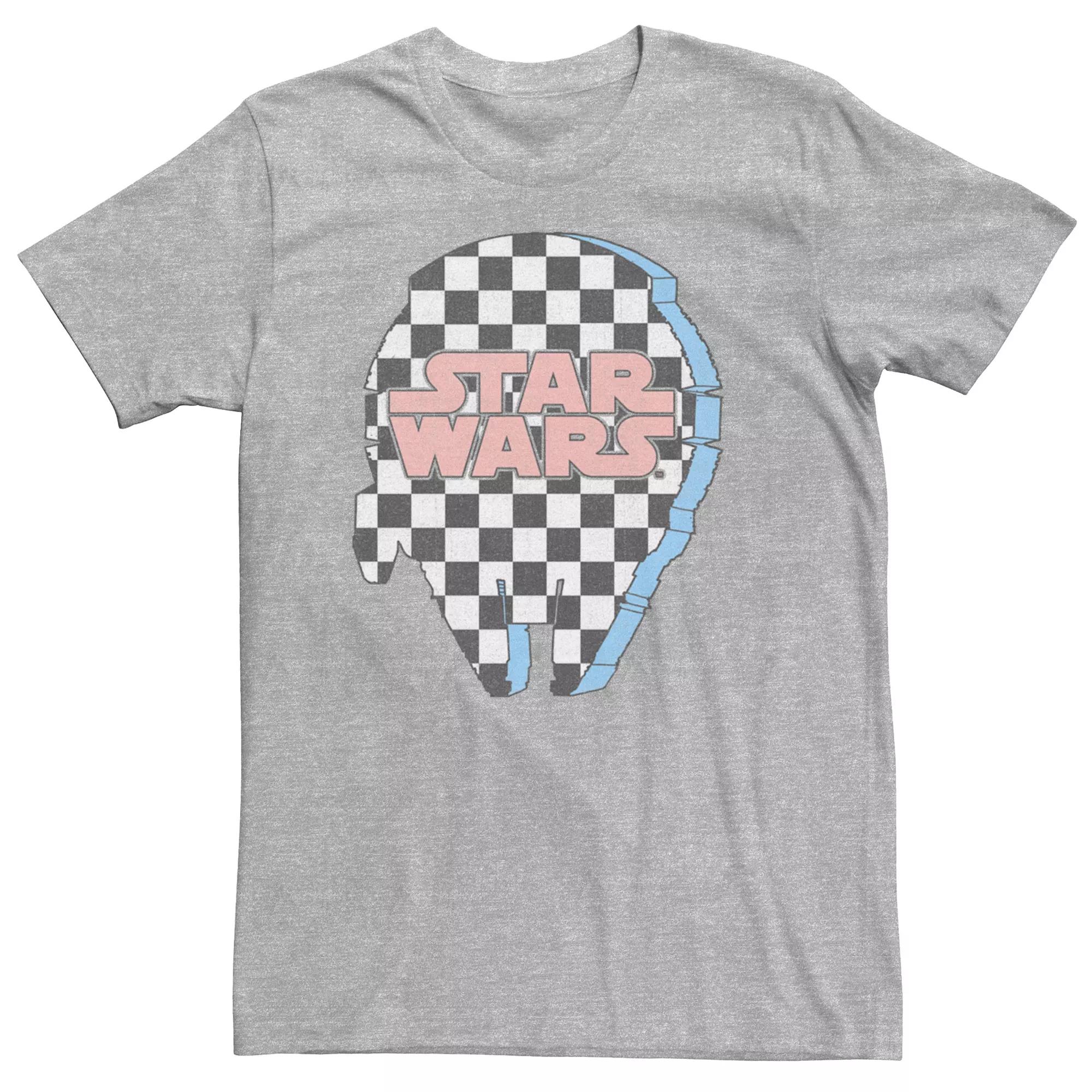 Men's Star Wars Millennium Falcon Checkered Art Fill Tee,  Product Image